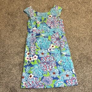 Lilly Pulitzer Allura dress 6 EUC Worth Blue May Flowers